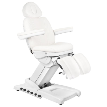 FOTEL KOSMETYCZNY ELEKTR. AZZURRO 872S PEDI PRO EXCLUSIVE 3 SILN. BIAŁY Activ  Q@d